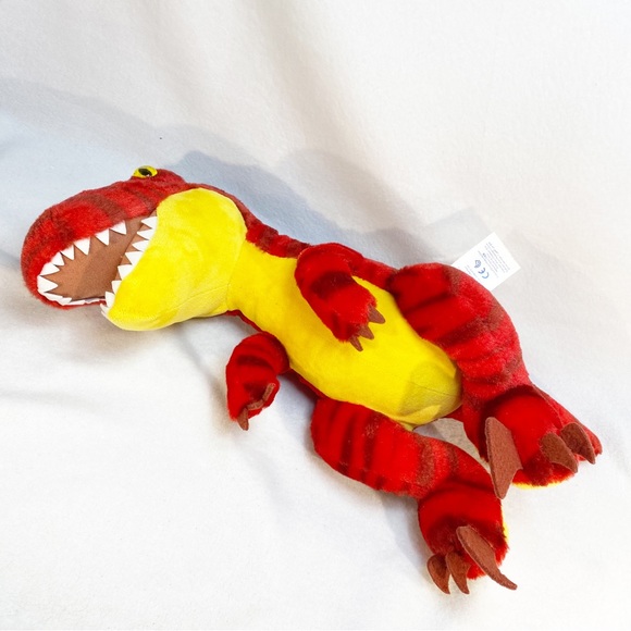 Build A Bear Red Yellow Raptor Dinosaur BAB 20” Plush Stuffed Animal I ROAR!! - Picture 2 of 8